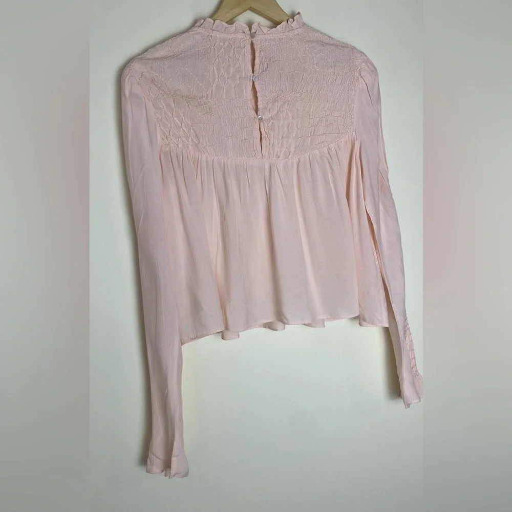 Free People Smocked In Time Top - Light Peach​​​​​​​​